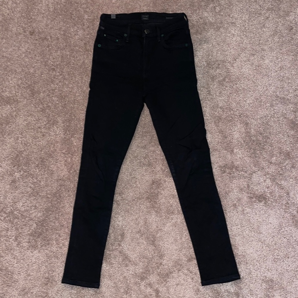 Citizens of humanity rocket crop (stretchy) denim. Black size 24